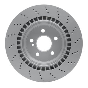 Mercedes-Benz CL550 Brake Rotor (1) - Rear - R1 Concepts - GEOSPEC Coated Rotor - Drilled - `10-`14